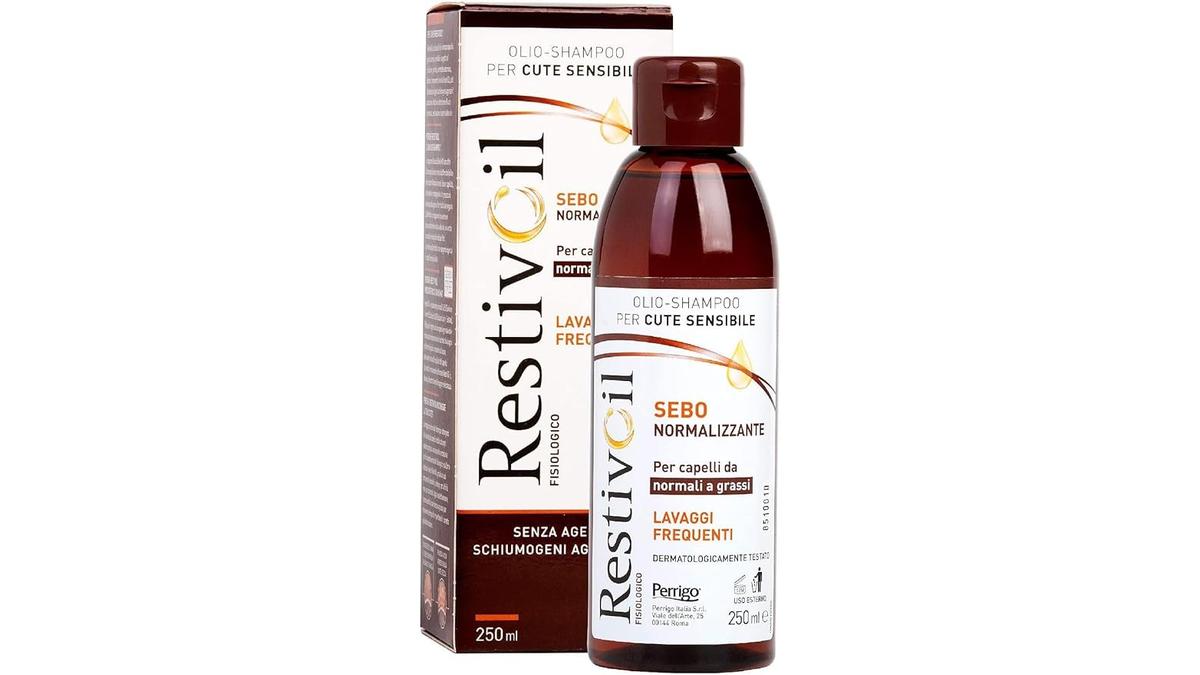 “Restivoil Olio-Shampoo Sebonormalizzante per Cute Sensibile e Capelli Normali e Grassi 250ml”
