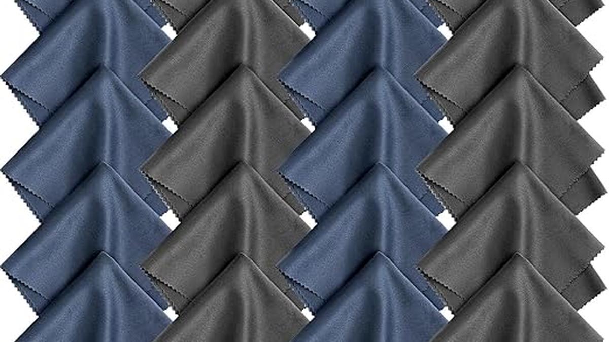 Romon Panni Microfibra 20pz Pulizia Occhiali Lenti Tablet Telefoni Riutilizzabili 20x20cm