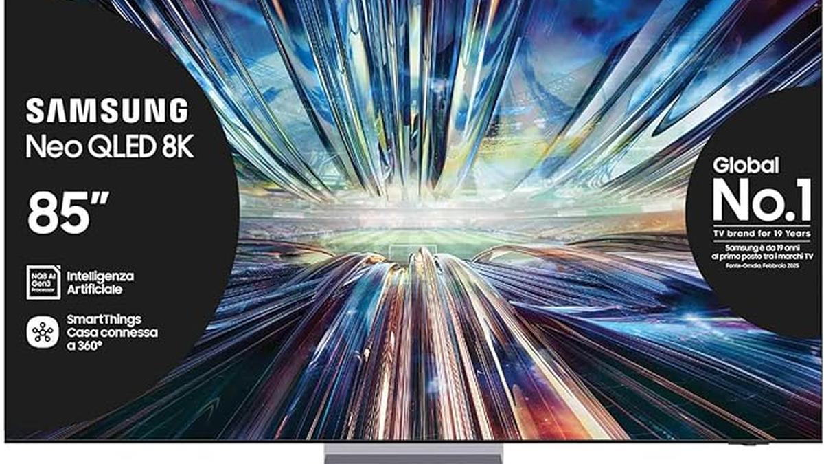 Samsung TV 85″ Neo QLED 8K Mini LED Smart TV Graphite Black con Alexa e Dolby Atmos