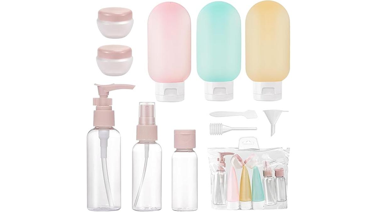 “Set Bottiglie Viaggio 11 Pezzi Ricaricabili per Shampoo e Liquidi”