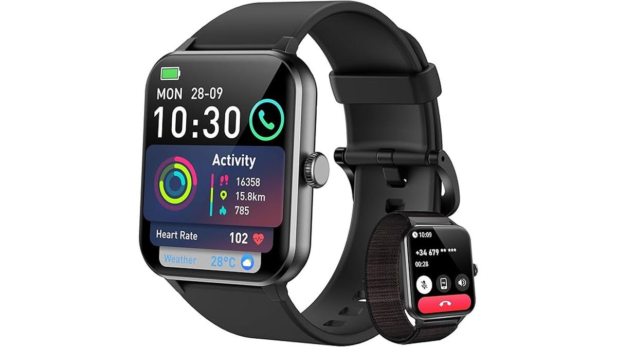 Smartwatch Blackview Uomo Donna 1.85” Fitness Chiamate Cardio Monitoraggio Sonno Android iOS