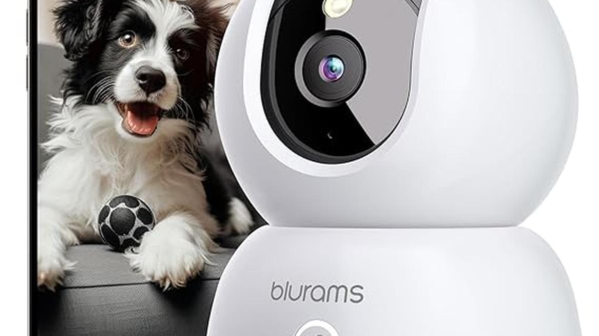 Telecamera WiFi 2K Interna Sorveglianza Animali Bambini Visione Notturna Allarme Rotazione 360°