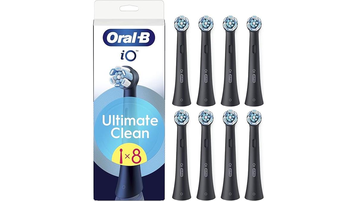 Testine Ricambio Oral-B iO Series Ultimate Clean Nere 8 Pezzi Setole CrissCross Placca
