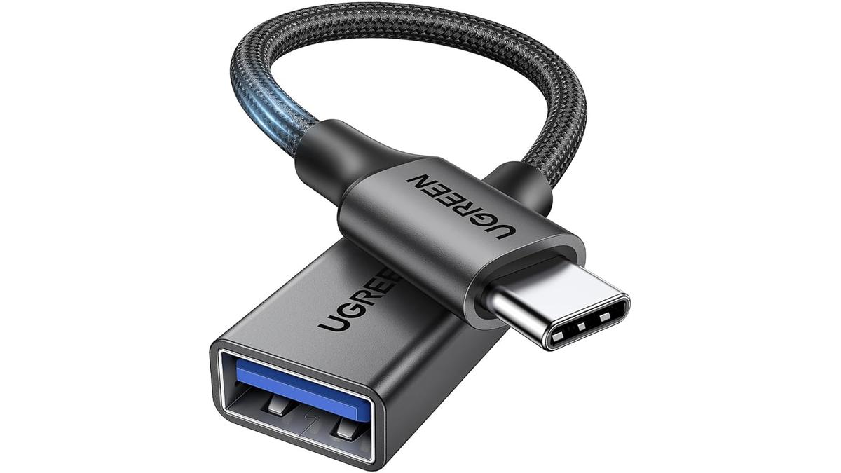UGREEN Cavo OTG Type C USB 3.0 Adattatore Nylon 5 Gbps Compatibile iPhone 17 Pro Max iPad MacBook Galaxy S24 Xiaomi