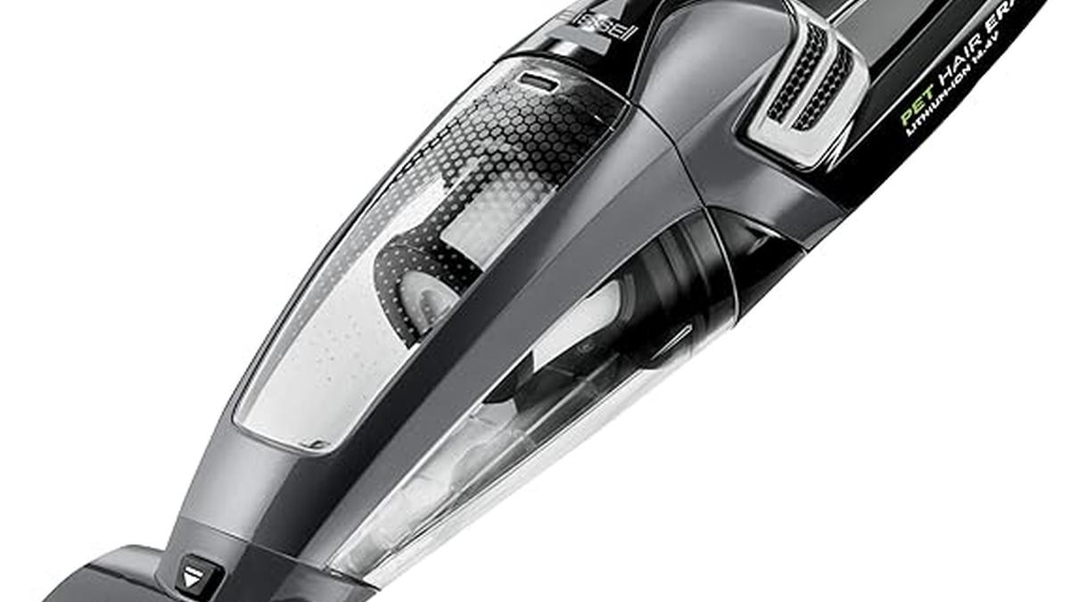 Aspirapolvere Portatile Bissell Pet Hair Eraser Senza Fili 14.4V Tappeti e Scale Nero Titanio