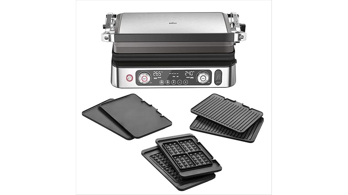 Braun MultiGrill9 CG9167 Griglia Elettrica 2200W con Termostati Indipendenti e Set Piastre Inclusa