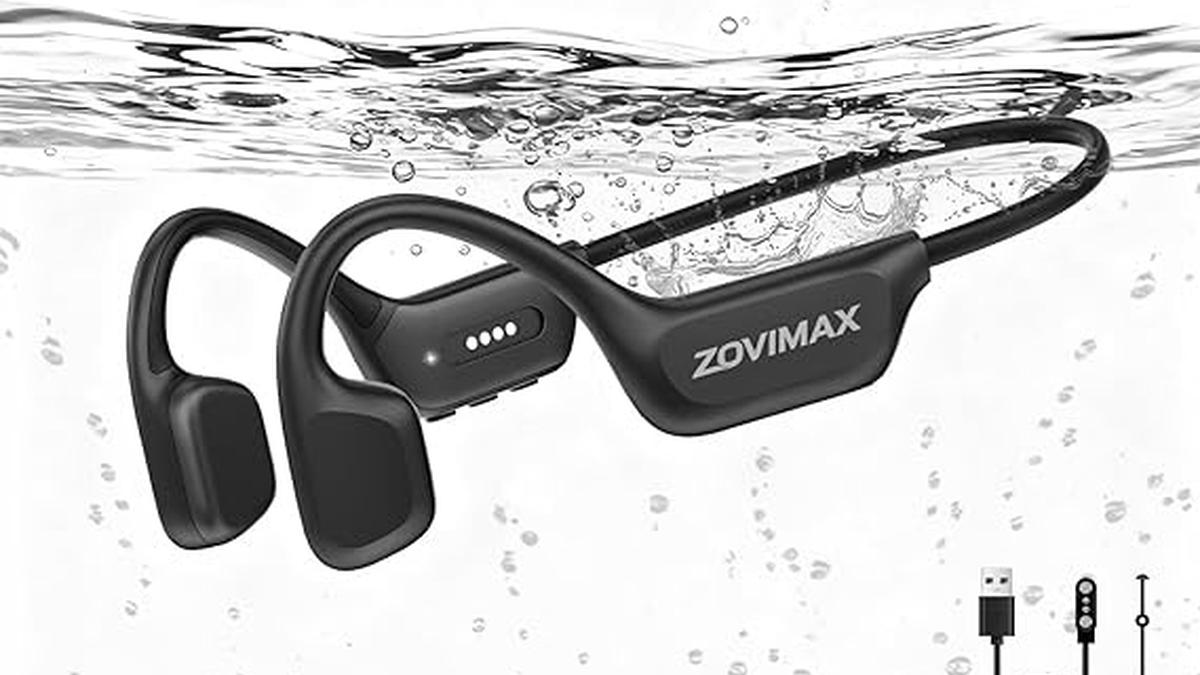 Cuffie Bluetooth 6.0 Conduzione Ossea Impermeabili 32GB Sportive per Nuoto Corsa Ciclismo