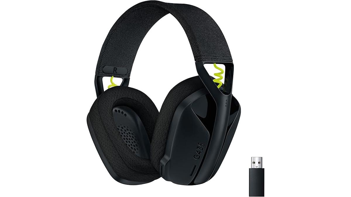 Cuffie Gaming Wireless Logitech G435 LIGHTSPEED Over-Ear Bluetooth Dolby Atmos 18 ore Nero