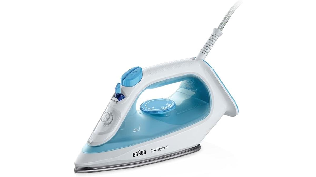 Ferro Stiro Braun TexStyle 1 SI1029BL 1900W Vapore 120g/min Anticalcare EcoMode 220ml Blu