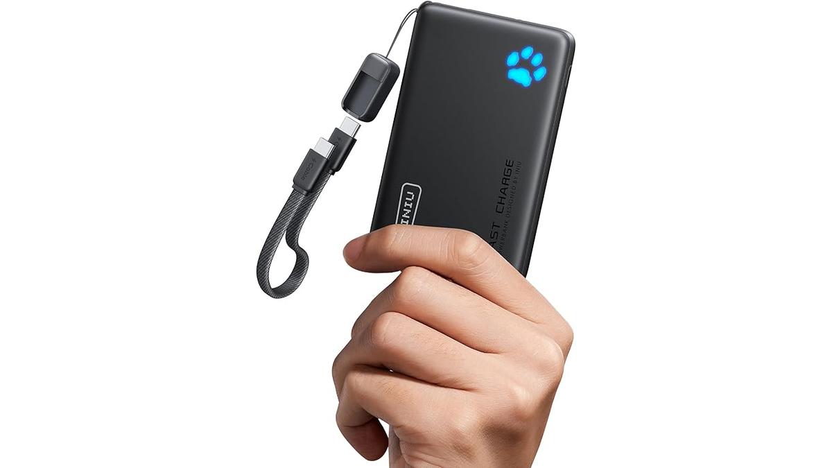 INIU 45W Power Bank 10000mAh Ultra Compatto PD3.0 Ricarica Rapida Sicuro in Aereo per iPhone Samsung Huawei iPad Pro