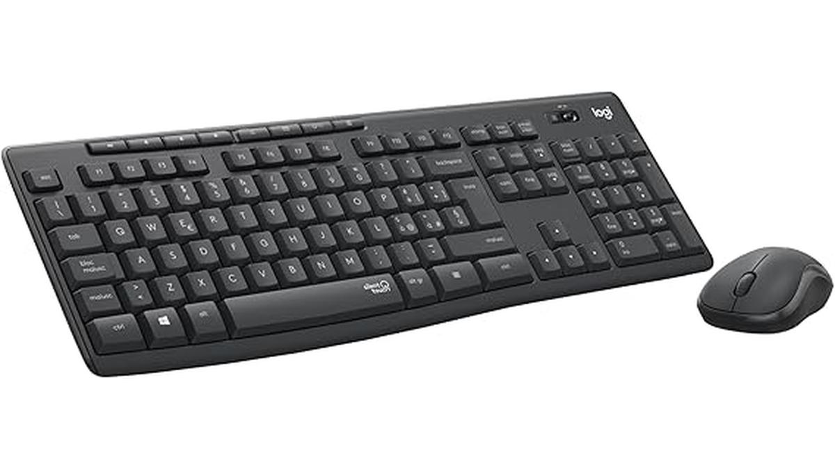 Logitech MK295 Combo Silent Wireless Tastiera e Mouse QWERTY Nero