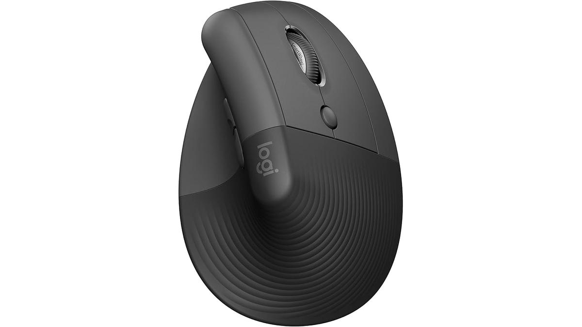 Mouse Verticale Ergonomico Logitech Lift Senza Fili Bluetooth USB Compatibile Windows macOS iPadOS Grigio