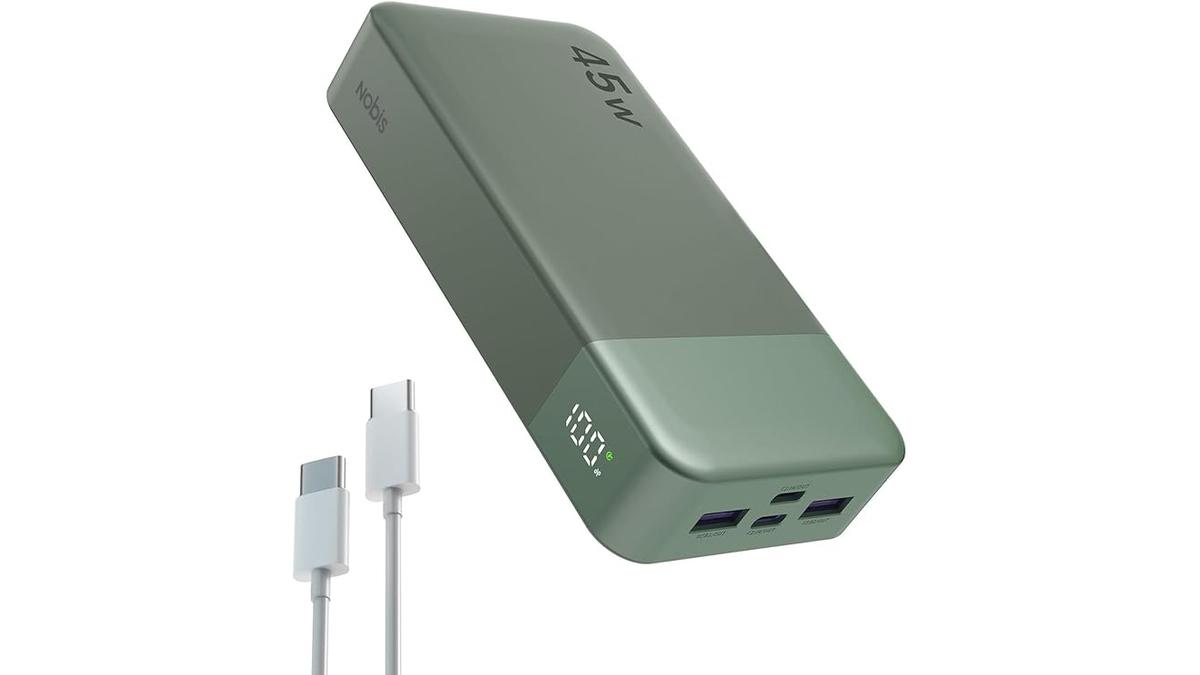 NOBIS Power Bank 20000mAh 45W Caricatore Portatile USB C Verde