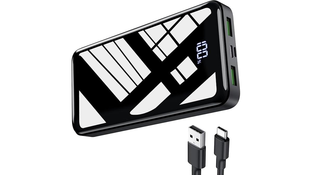 Power Bank 27000mAh Ricarica Rapida 22.5W USB C con Display LED