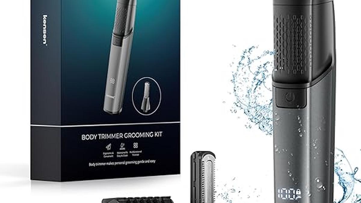 Rasoio Elettrico Uomo Impermeabile 2in1 Depilatore Intimo Wet&Dry Autonomia 100 Minuti