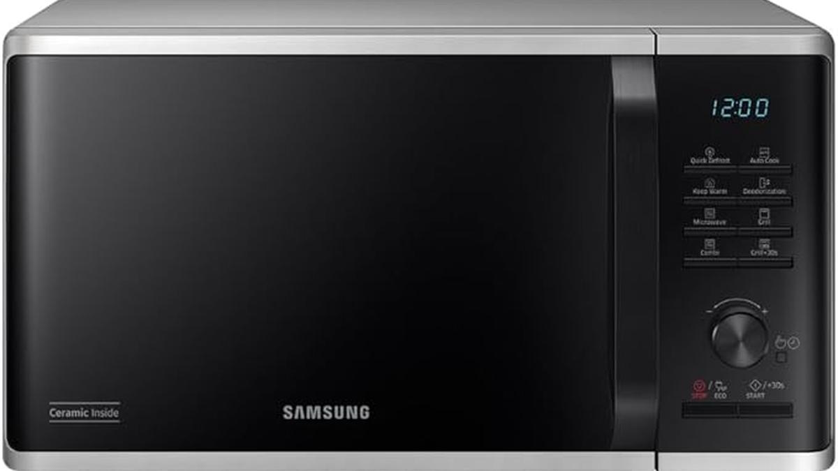 Samsung Microonde Grill 23L Con Piatto Doratore Programmi Automatici Silver