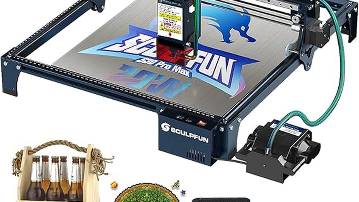 Sculpfun S30 Pro Max Incisore Laser 20W per Legno e Metallo Fai da Te 935x905mm