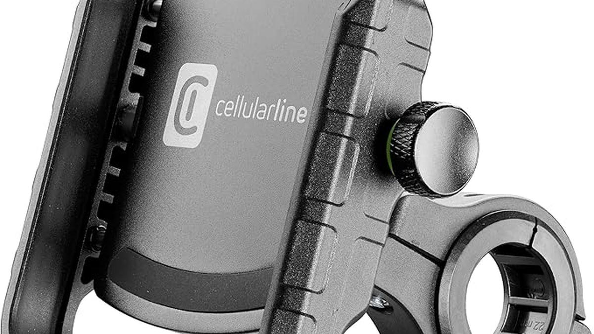Supporto Smartphone Universale Alluminio Manubrio Moto Bici Rotazione 360