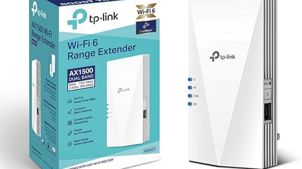 TP-Link Ripetitore WiFi 6 RE500X Amplificatore Dual Band AX1500Mbps Extender Potente Access Point Gigabit Ethernet
