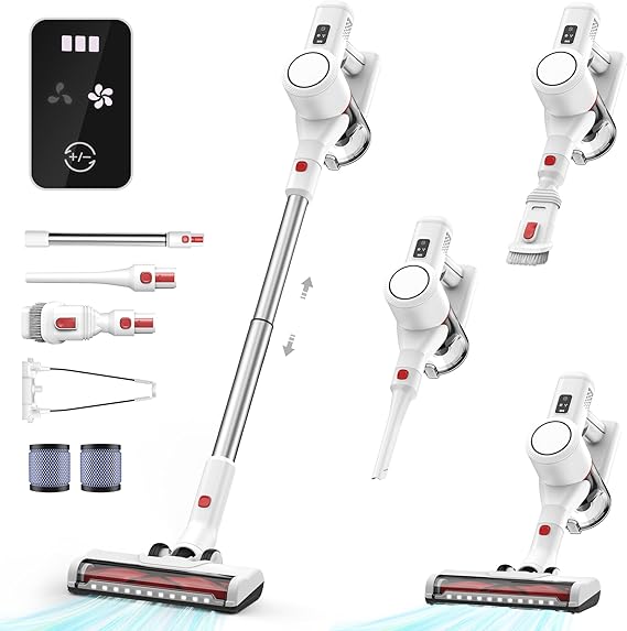 Aspirapolvere senza fili Syntecno con LED e motore brushless