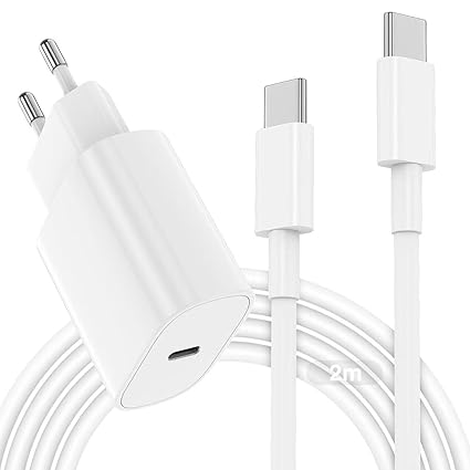Caricatore USB-C 20W Newbetelas con cavo USB-C 2m