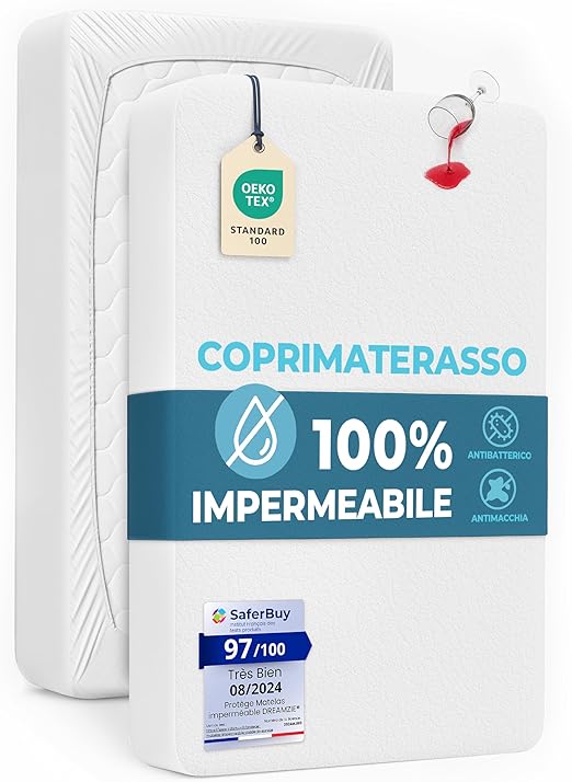 Coprimaterasso Dreamzie 60×120 impermeabile per neonati