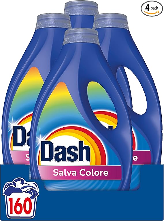 Dash Detersivo Liquido Lavatrice 160 Lavaggi Salva Colore