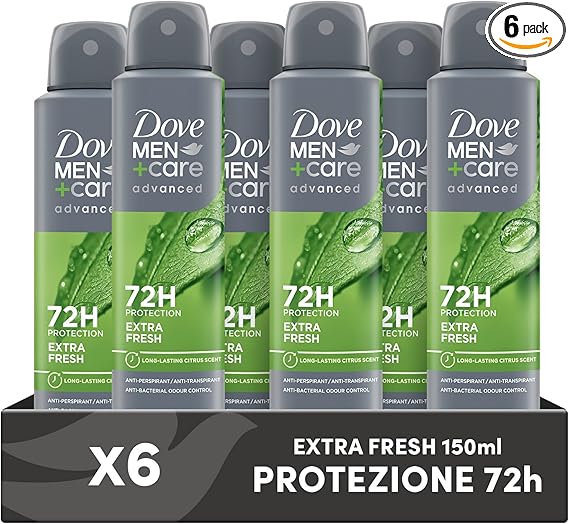Deodorante Dove Men+Care Extra Fresh 6×150 ml 72h protezione