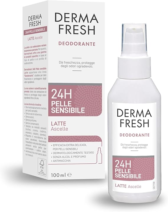 Dermafresh Deodorante Latte 24h pelle sensibile 100 ml
