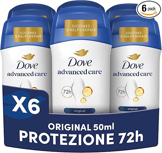 Dove Deodorante Stick Original 72h – 6 pezzi da 50ml