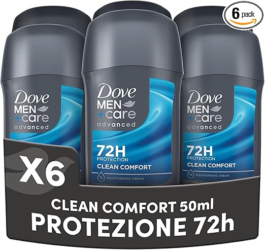 Dove Men Care Deodorante Stick Clean Comfort 6x50ml