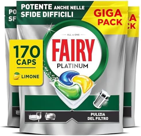 Fairy Platinum 170 capsule lavastoviglie limone in offerta
