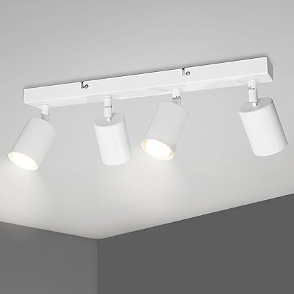 Faretto soffitto TaFiCo GU10 4 luci orientabili 350°