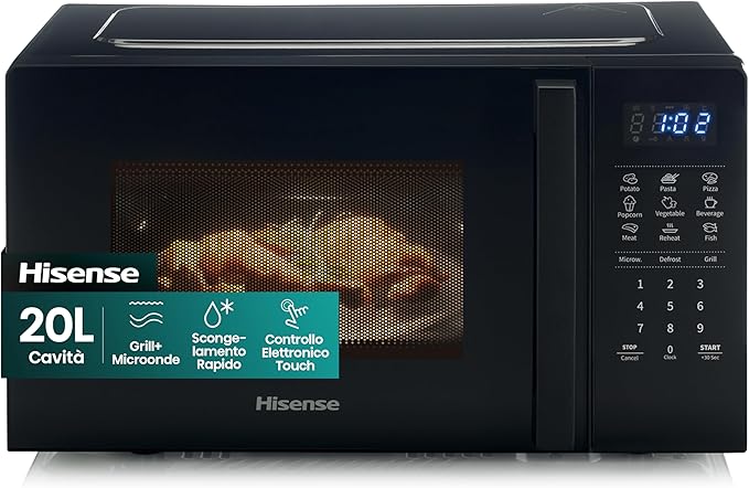 Forno microonde Hisense H20MOBS4HG 20L 700W con grill
