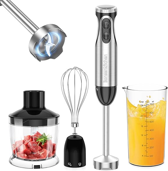 Frullatore a immersione Bonsenkitchen 4 in 1 1000W 20 velocità