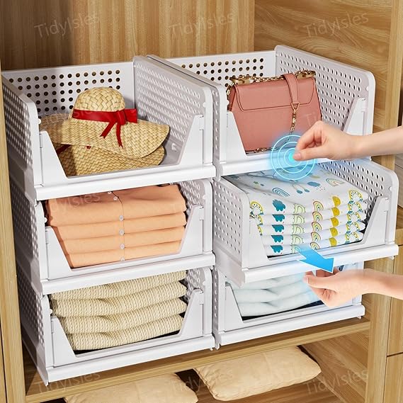 Organizer armadio TidyIsles 4 pezzi pieghevoli impilabili