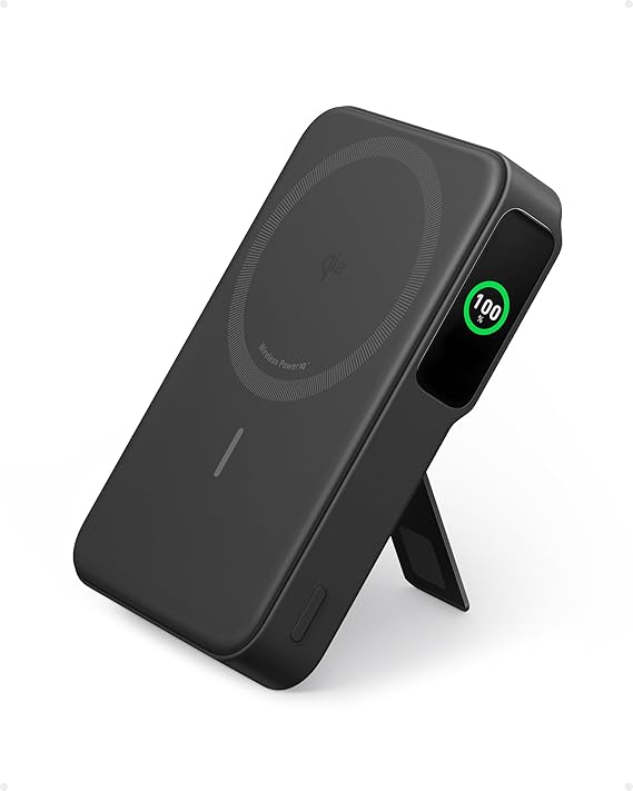 Power bank Anker MagGo Qi2 10000 mAh con display e stand