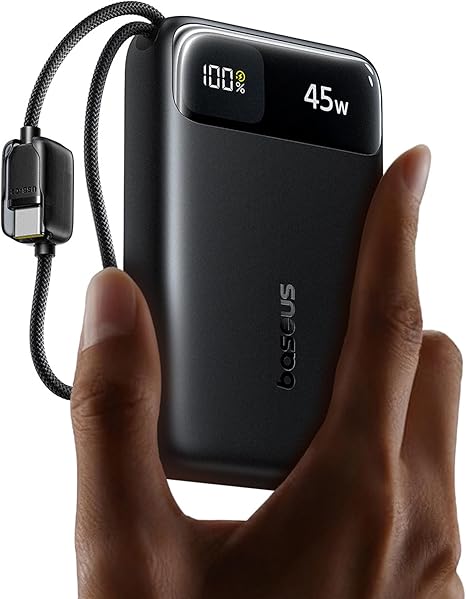 Powerbank Baseus FC11 45W 20000mAh con 2 cavi USB-C