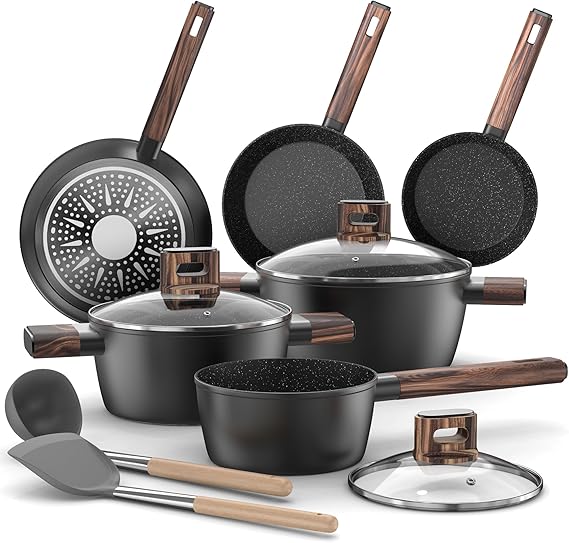 Set pentole induzione Topbooc 11 pezzi antiaderenti PFOA-free
