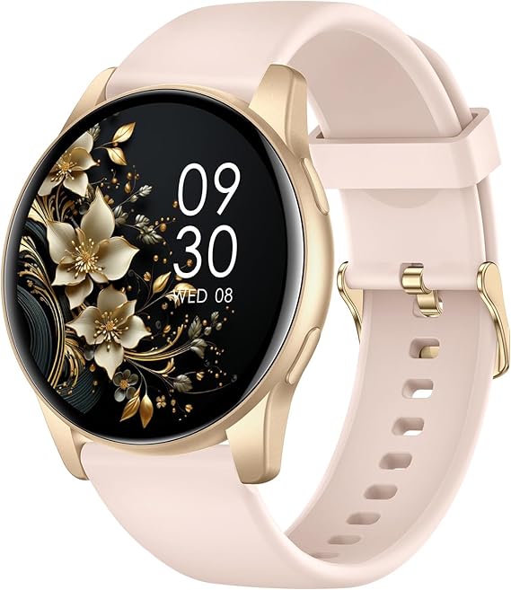 Smartwatch AcclaFit rotondo 1,38″ con chiamate Bluetooth e IP68