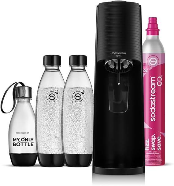 SodaStream Terra nero: gasatore d’acqua per 60 litri frizzante