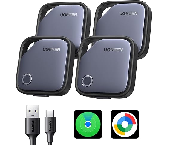 UGREEN FineTrack Duo smart tracker iOS/Android, 4 pezzi