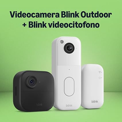 Blink Outdoor 4 + videocitofono, videocamera HD wireless IP65