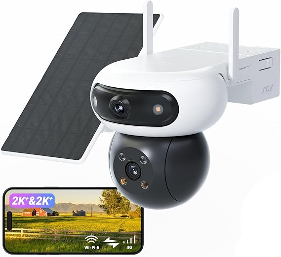Telecamera EZVIZ CB90x 4G doppia lente 2K+ con pannello solare