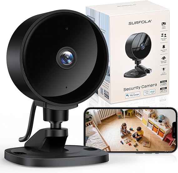 Telecamera Wi-Fi interno Surfola 1080P con rotazione 360°