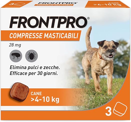 FRONTPRO compresse antipulci e zecche cani 4-10 kg