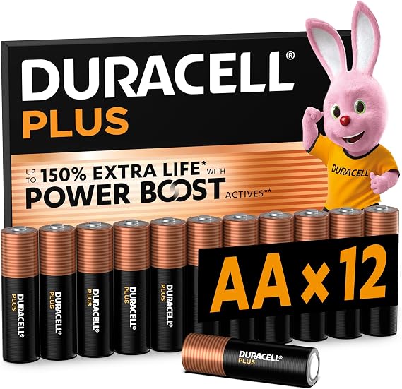 Batterie Duracell Plus AA 1.5V confezione da 12